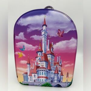 Loungefly Disney Beauty and the Beast Castle Portrait Mini Backpack NWT